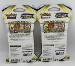 Pokemon Sword & Shield Brilliant Stars SLEEVED Booster Packs X2 🔥Auction - Image 2