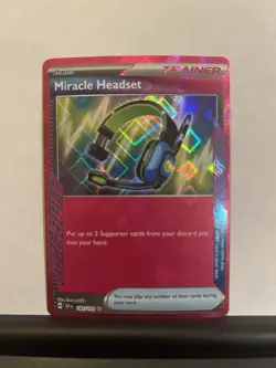 Pokemon Miracle Headset 183/191 Ace Spec Sv08: Surging Sparks Holo - Image 1