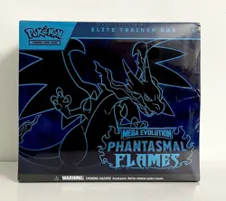 Pokemon TCG Mega Evolution Phantasmal Flames Elite Trainer Box ETB New & Sealed - Image 1