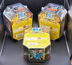 Pokemon Hidden Fates Tin Set of 3 Charizard, Raichu & Gyarados GX - SEALED - Image 2