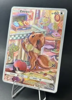 Pokemon Eevee Pocket TCG Custom Made Fan Art Holo With Texture NM - Image 3