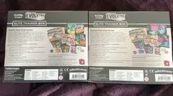 Pokemon TCG Sword & Shield Evolving Skies Elite Trainer Box Set of 2 ETBs Sealed - Image 2