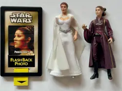 Star wars Princess Leia and Queen Padme Amidala figures in Flashback Photo - Image 1
