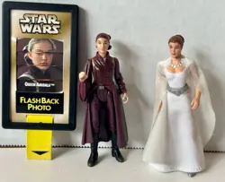 Star wars Princess Leia and Queen Padme Amidala figures in Flashback Photo - Image 3