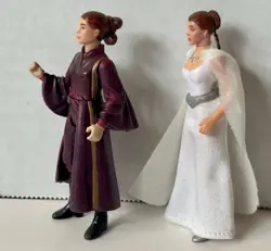 Star wars Princess Leia and Queen Padme Amidala figures in Flashback Photo - Image 5