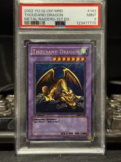 Yu-Gi-Oh! Konami Thousand Dragon MRD-143 Metal Raiders Secret Rare PSA 9 EN - Image 1
