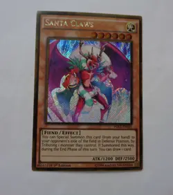 Santa Claws PGL2-EN021 (Gold Secret Rare, 1st Ed, Lightly Played / LP) Yugioh - Image 1