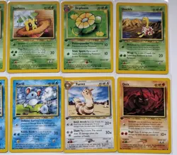 Pokemon Lot Of 12 First Edition Neo Genesis Slowpoke Bayleef Ariados Furret NM-M - Image 3