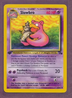 2000 Pokemon Neo Genesis First Edition Slowpoke 43/62 S1!! - Image 1
