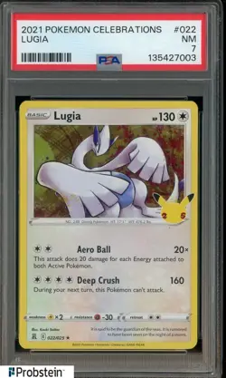 2021 Pokemon Celebrations #022 Lugia PSA 7 NM - Image 1