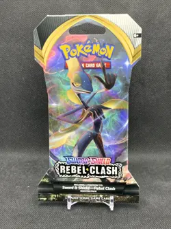 Pokemon TCG Sword Shield Rebel Clash - 1 SINGLE Booster Pack 10 Random Cards - Image 1