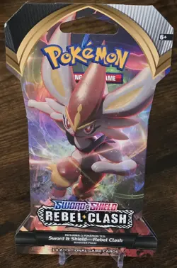 Pokemon TCG: Sword & Shield Rebel Clash Sleeved Booster Pack (10 Cards) 820650826528 - Image 1