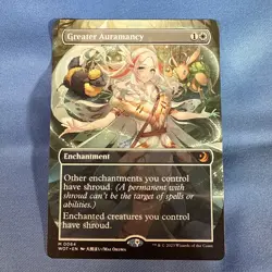 Greater Auramancy Anime Borderless MTG WOT 0064 NM Mythic Enchantress EDH - Image 1