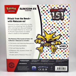 Pokemon TCG Scarlet and Violet - 151 Alakazam ex Collection Box - 4 Packs - Image 2