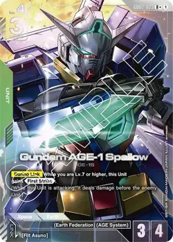 Gundam AGE-1 Spallow R+ Alt Art Dual Impact GD02-023 Gundam Card Game - Image 1