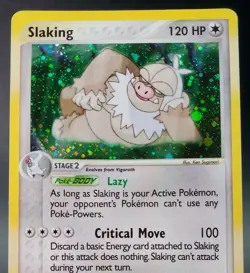 Pokemon TCG Slaking 12/109 Holo EX Ruby & Sapphire Rare Card MP Condition - Image 2