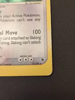 Pokemon TCG Slaking Holo Rare Card 12/109 Ruby and Sapphire Edition MP/DMG - Image 4