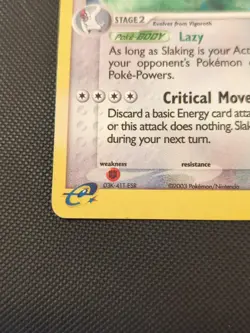 Pokemon TCG Slaking Holo Rare Card 12/109 Ruby and Sapphire Edition MP/DMG - Image 5