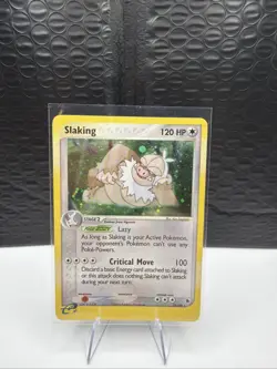 Pokemon TCG Slaking 12/109 EX Ruby & Sapphire Rare Card NM-LP Condition - Image 1