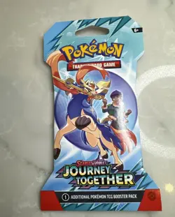 New 2025 Pokemon TCG: Journey Together Sealed Booster Pack Sleeved - Image 1
