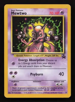 Pokemon TCG Mewtwo Black Star Promo 14 Non Holo 1999-2000 - Image 1