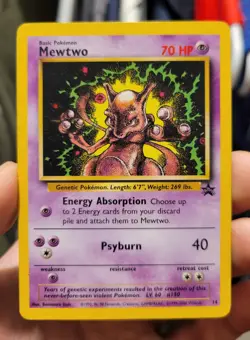 Mewtwo Black Star Promo 14 LP Non-Holo Pokemon TCG 1999 WoTC - Image 3
