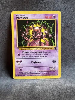 Mewtwo 14/53 Wotc Black Star Promo Non Holo Pokemon TCG Heavily Played - Image 1