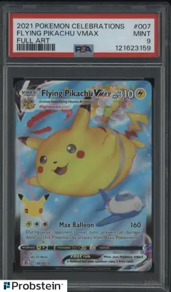 2021 Pokemon TCG Celebrations #007 Flying Pikachu VMAX Full Art PSA 9 MINT - Image 1
