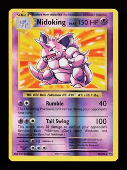 Nidoking 45/108 Reverse Holo Rare XY - Evolutions Pokemon Card - Image 1