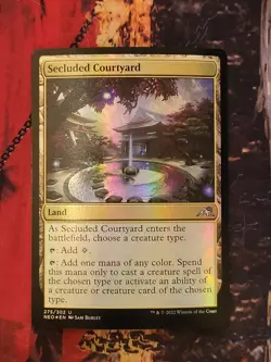 MTG Card: Secluded Courtyard (Kamigawa: Neon Dynasty) FOIL - Image 1
