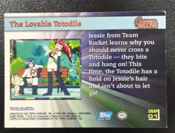The Lovable Totodile - Topps Johto Series 1 2001 Pokemon Card MP - Image 2