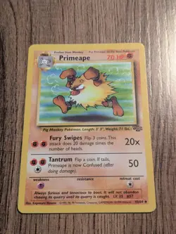 Vintage Pokemon Jungle 6 Cards Exeggcute Persian Goldeen Fearow Spearow Primeape - Image 3
