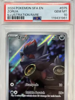 PSA 10 Zorua #075/064 Illustration Rare - Shrouded Fable Pokemon TCG Card - Image 2