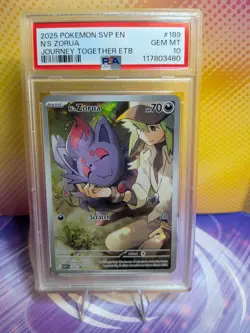 N's Zorua 189 Sv: Scarlet & Violet Blackstar Promo Card PSA 10 - Image 1