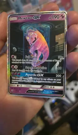 Mewtwo GX 78/73 Shining Legends Holo Rare Mewtube White Dot Error Pokemon Card - Image 1