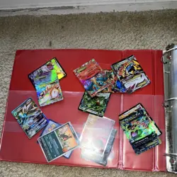 Pokemon TCG Mixed Card Lot in Binder Drampa GX Gengar Eevee Lucario GX Meloetta - Image 2
