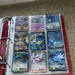Pokemon TCG Mixed Card Lot in Binder Drampa GX Gengar Eevee Lucario GX Meloetta - Image 3