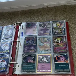 Pokemon TCG Mixed Card Lot in Binder Drampa GX Gengar Eevee Lucario GX Meloetta - Image 4