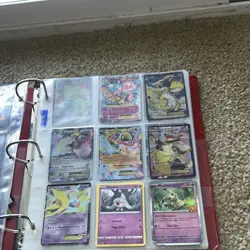 Pokemon TCG Mixed Card Lot in Binder Drampa GX Gengar Eevee Lucario GX Meloetta - Image 5