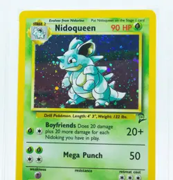 PSA 9 NIDOQUEEN 12/130 Holo Swirl Rare Base Set 2 WOTC 2000 - Pokemon Card - Image 2