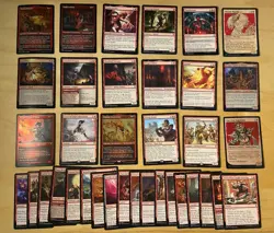 MTG Lot Of 36 Battle For Baldur’s Gate RED Cards Including FOILS - Image 1