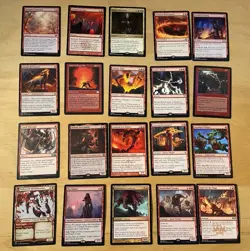 Magic The Gathering Lot Of 20 Red Cards Including Rares and Mythics NM - Image 1