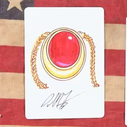 Mox Ruby Dan Frazier Artist Proof Altered Art Magic Card MTG Signed Planeshift - Image 1