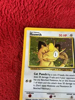 Meowth 10/53 Wotc Promo Holo Pokemon Card Played - Image 2