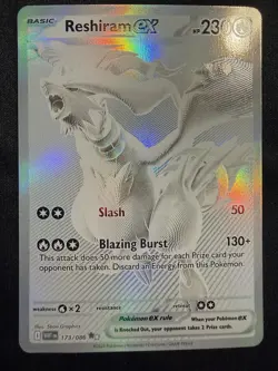 Pokemon TCG Reshiram EX White Flare English Holo Card Ultra Rare 173/086 - Image 1
