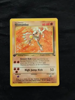 Pokemon TCG Hitmonlee 22/62 Fossil Set Non-Holo Card 1st Edition - Image 1