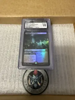 CGC 10 - Midgar, City of Mako Foil 0313 Borderless Final Fantasy MTG - Image 1