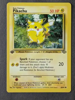 Pokemon TCG - Pikachu 60/64 FIRST EDITION Base Set - Image 1