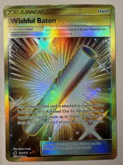 POKEMON TCG Wishful Baton (Secret) 121/111 Sm-Crimson Invasion Holo - Image 1