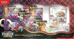 New Pokemon PALDEAN FATES Great Tusk Iron Treads Ex Premium Collection TCG - Image 1